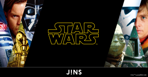 "JINS/STAR WARS型号"的眼睛服装自4月25日星期四起新出售！